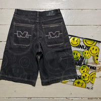 Minus Two Jeans Smiley Face Jorts Jean Shorts Grey (L)