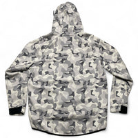 Nike White and Grey Camouflage Tech Fleece Hoodie (XL)