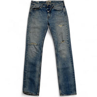 Stone Island Light Blue Distressed Stonewash Jeans (30W)