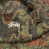 Stussy Fleece Camouflage Green and Brown Bucket Hat