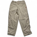 Nike Beige Y2K Vintage Shell Trackpant Hexi Logo Red White Swoosh Bottoms (XL)