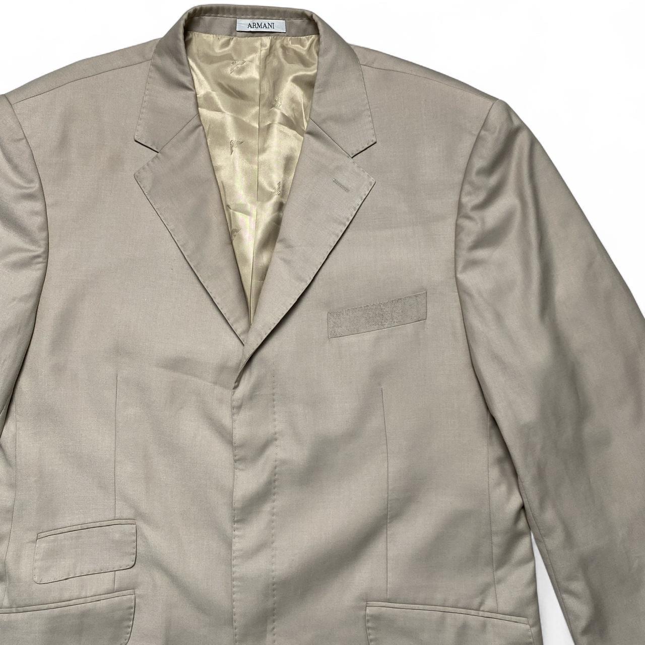 Armani Collezioni Cream Full Two Piece Suit Jacket and Trousers (XL)