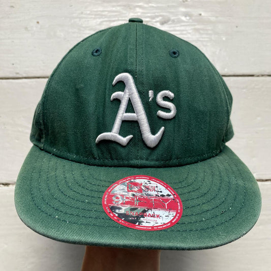 New Era Oakland Athletics Green and White Snapback Cap