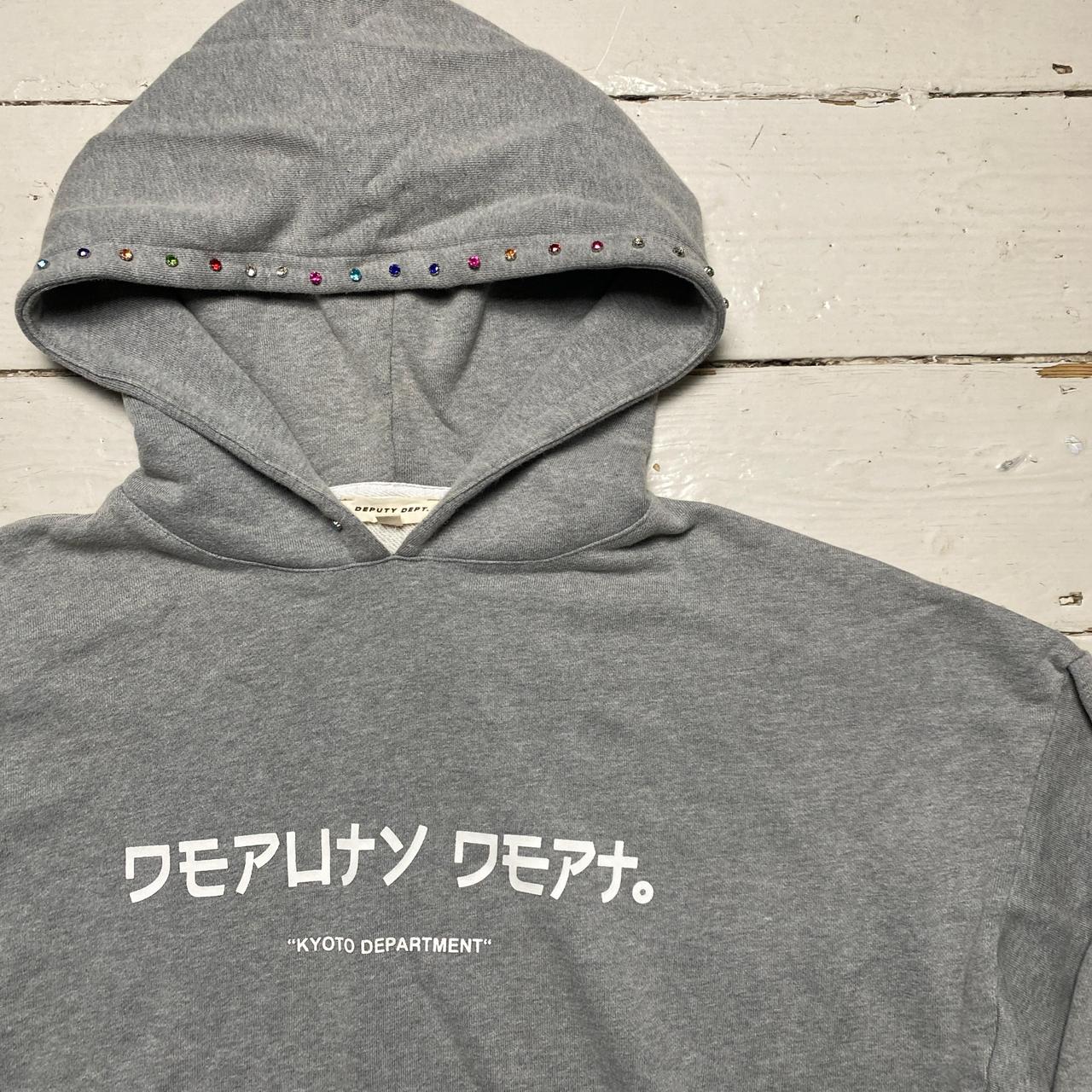 Deputy Dept Department Kyoto Grey Gem Womens Cropped Hoodie