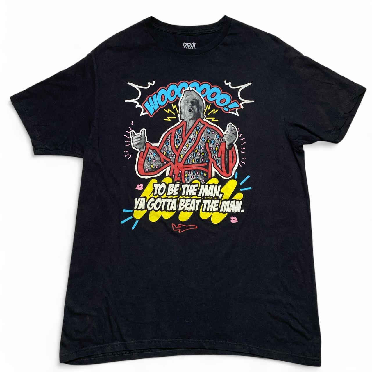 WWE Rick Flair Woooo 2018 T Shirt Black and Multi Colour (L)