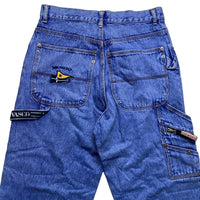Vasco Vintage Baggy 90’s Cargo Carpenter Jeans Light Blue (32W)