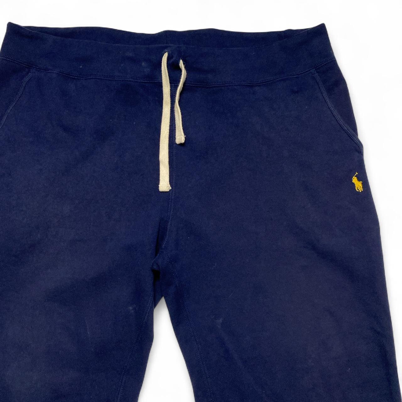 Polo Ralph Lauren Navy and Yellow Pony Baggy Y2K Joggers (XL)