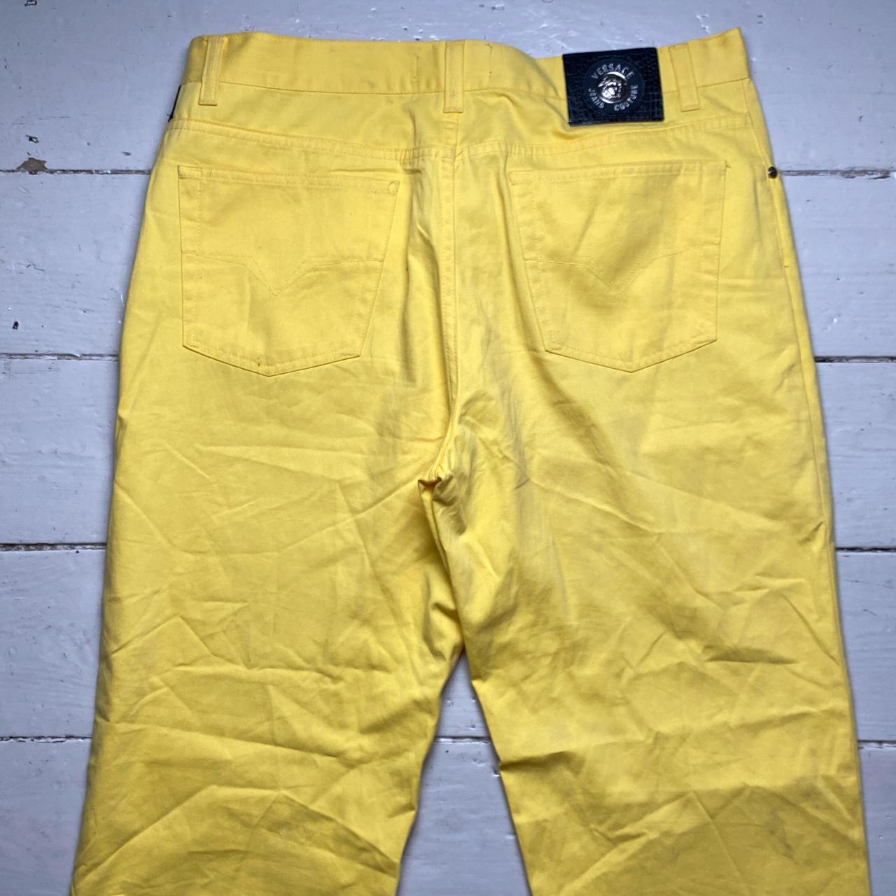 Versace Jeans Couture Yellow Vintage Baggy Jeans Trousers