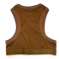Nike Brown and Black Crop Vest and Shell Nylon Bottoms Tracksuit Set (S)