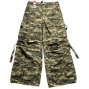 Criminal Damage Light Green Khaki Camouflage Cargo Baggy Vintage y2k Combat Trousers (30/32W)