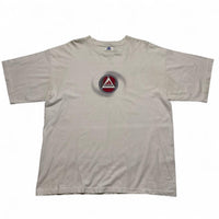 Adidas Football Vintage Y2K White Red and Blue T Shirt (XL)