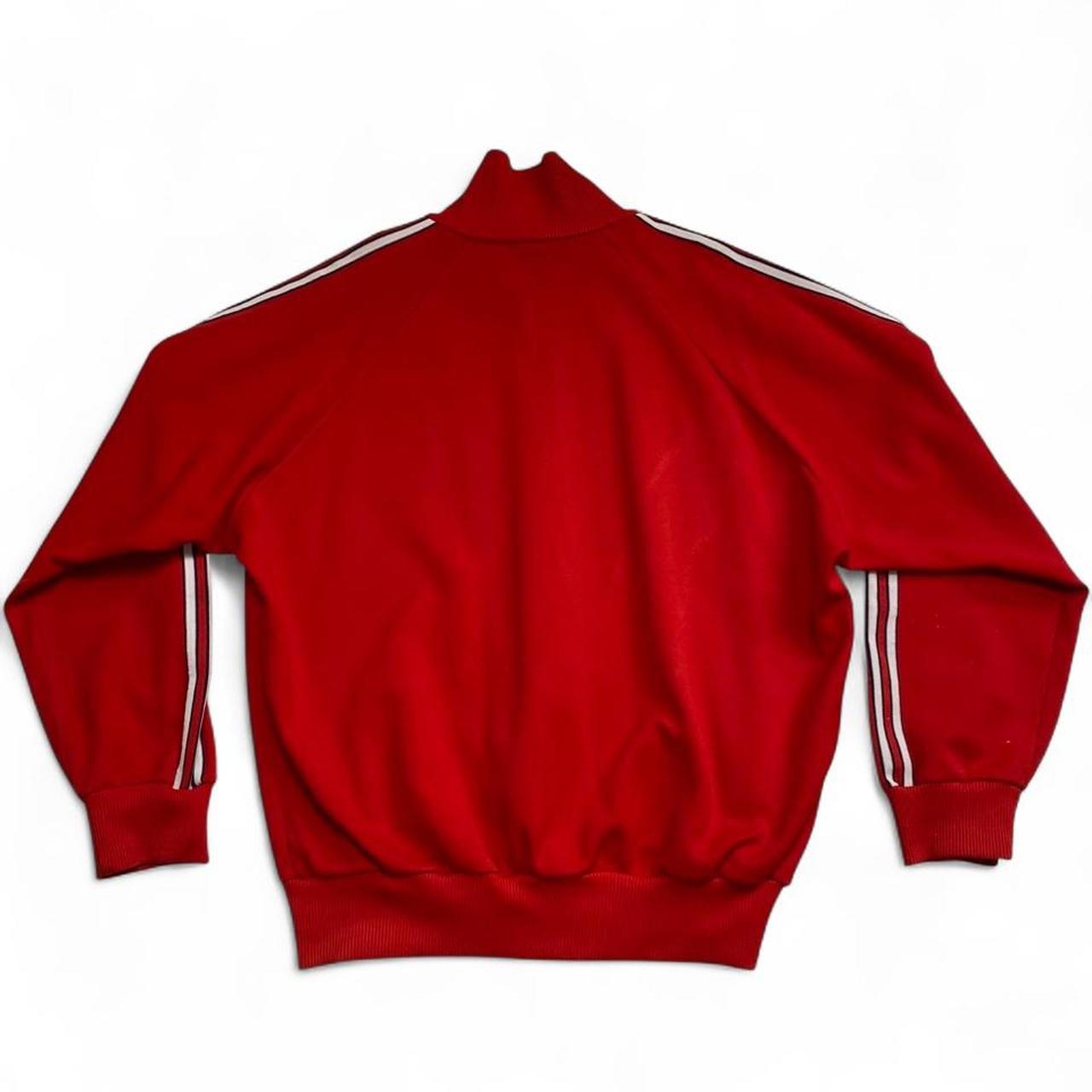 Adidas Red and White Vintage 90’s Tracksuit Jacket (L)
