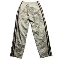 Adidas Cream and Brown Shell Trackpant Bottoms (S)