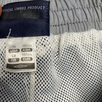 Umbro Navy and White Shell Trackpant Bottoms (S)