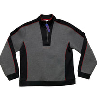 Daily Paper Grey Black and Red Quarter Zip Jumper (L)