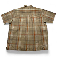 Ecko Unltd Vintage y2k Striped Checked Shirt Beige and Orange (4XL)