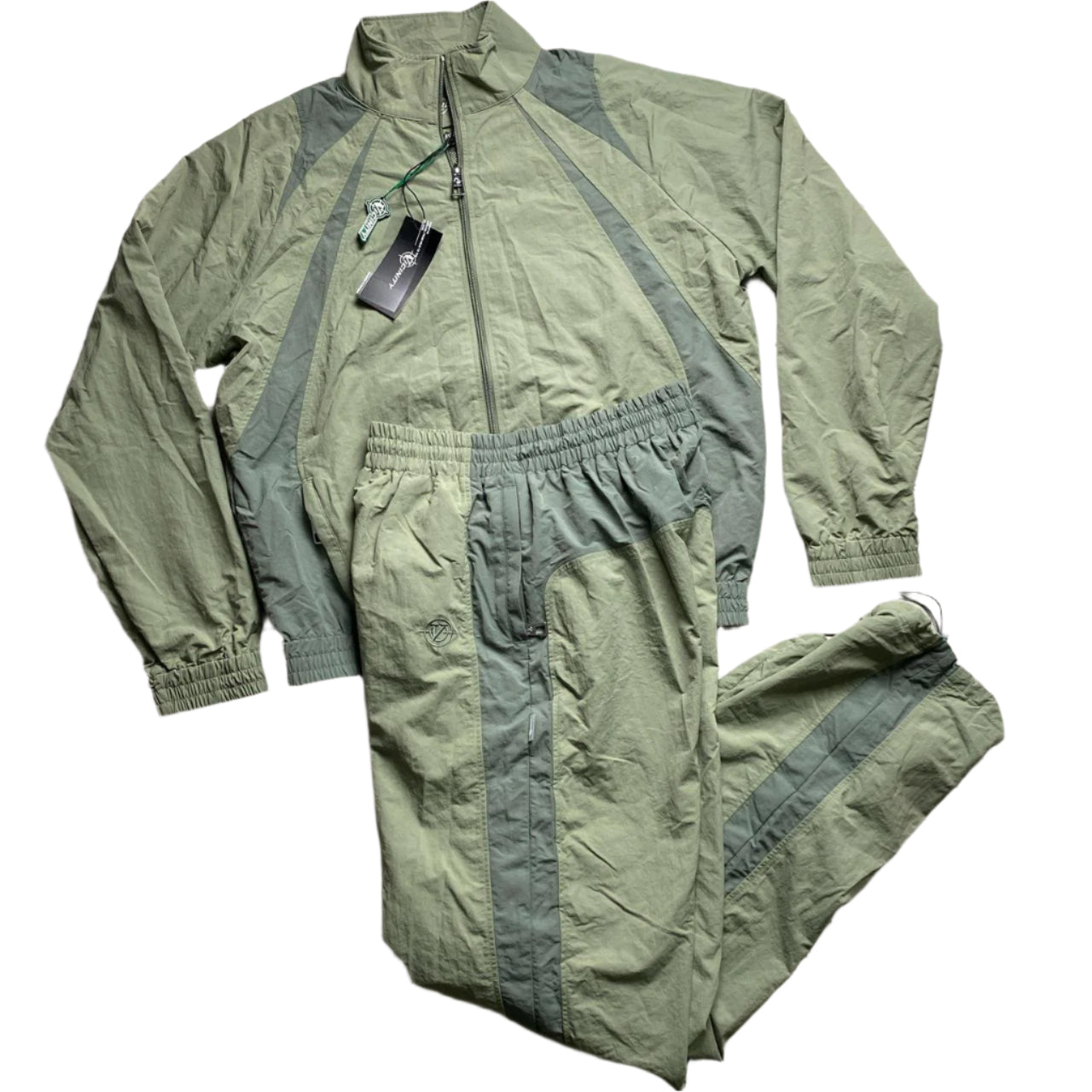 Vicinity Light Green Two Tone Shell Nylon Tracksuit (M)