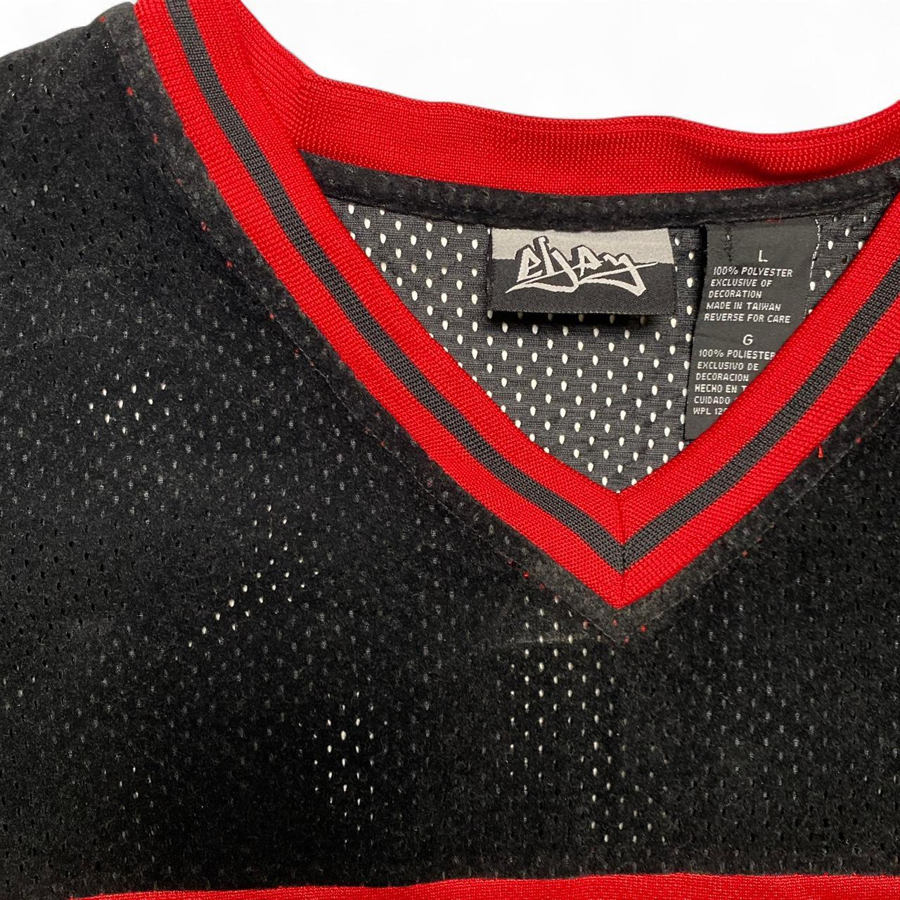Eljay 25 Vintage 90’s y2k Velour Black and Red All Star NFL Jersey (L)
