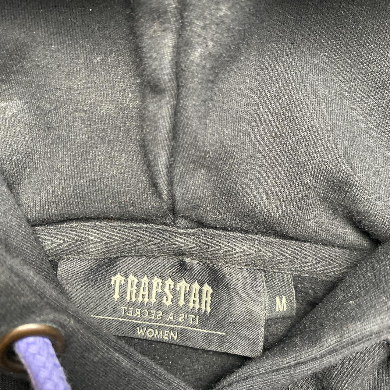 Trapstar Black White and Purple Hoodie