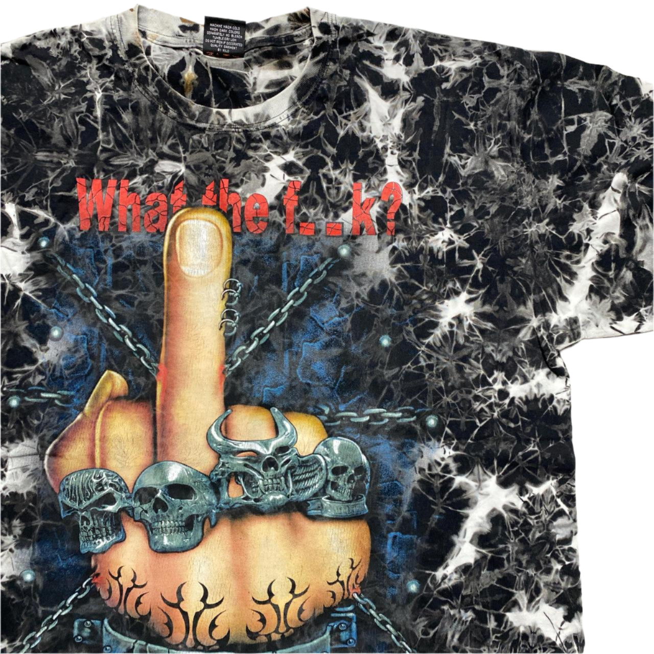 Wild What the F*ck Middle Finger Grunge Vintage 90’s T Shirt (XL)