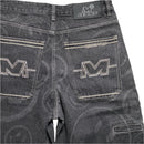 Minus Two Jeans Smiley Face Jorts Jean Shorts Grey (L)