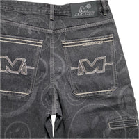 Minus Two Jeans Smiley Face Jorts Jean Shorts Grey (L)
