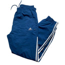 Adidas Blue and White Baggy Shell Trackpant Bottoms (M)