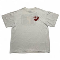 Stussy Lion Rasta Vintage 90’s Single Stitch White T Shirt