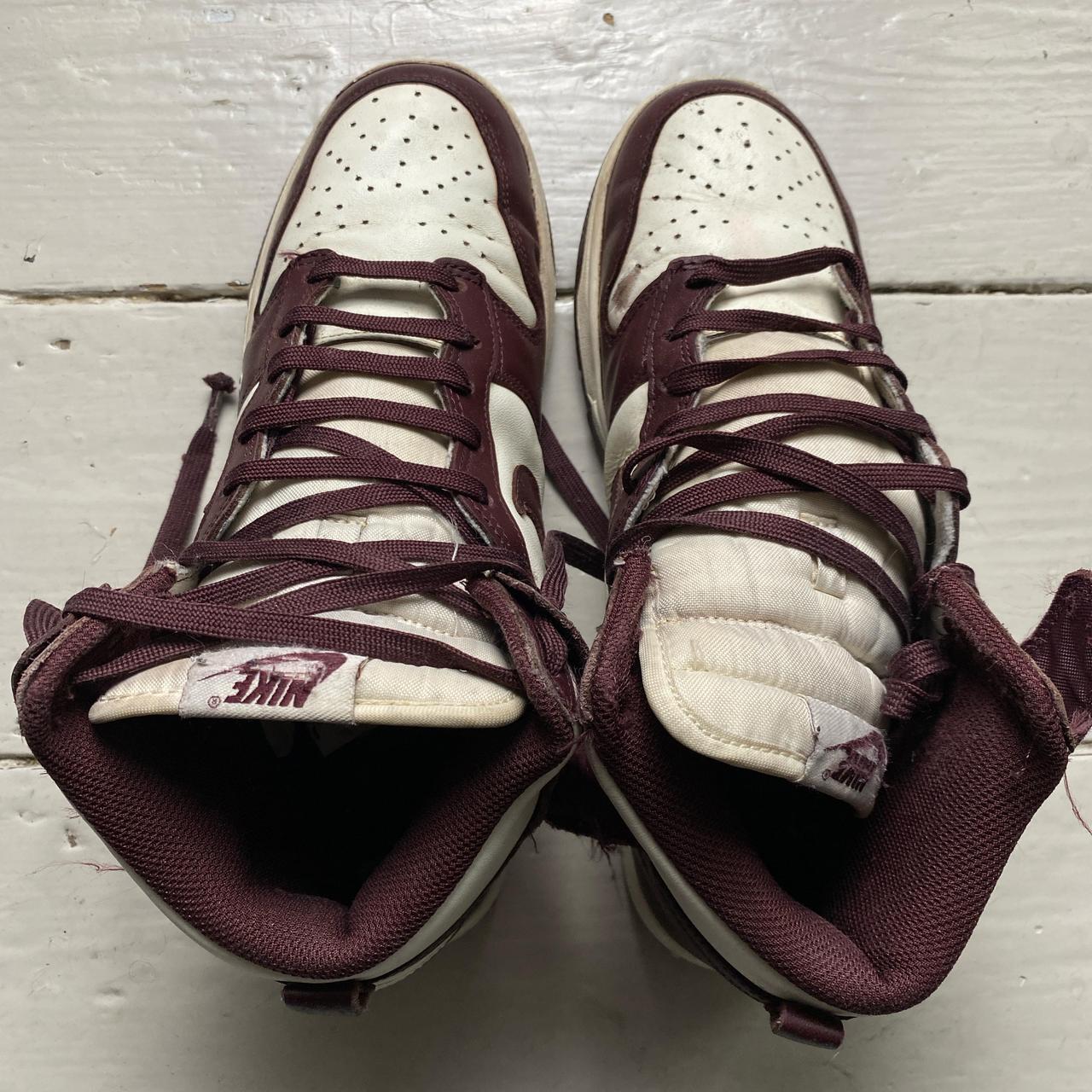 Nike Dunk Brown and White High Top