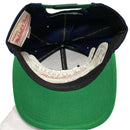 Notre Dame Navy and Green Snapback Mitchell & Ness Cap