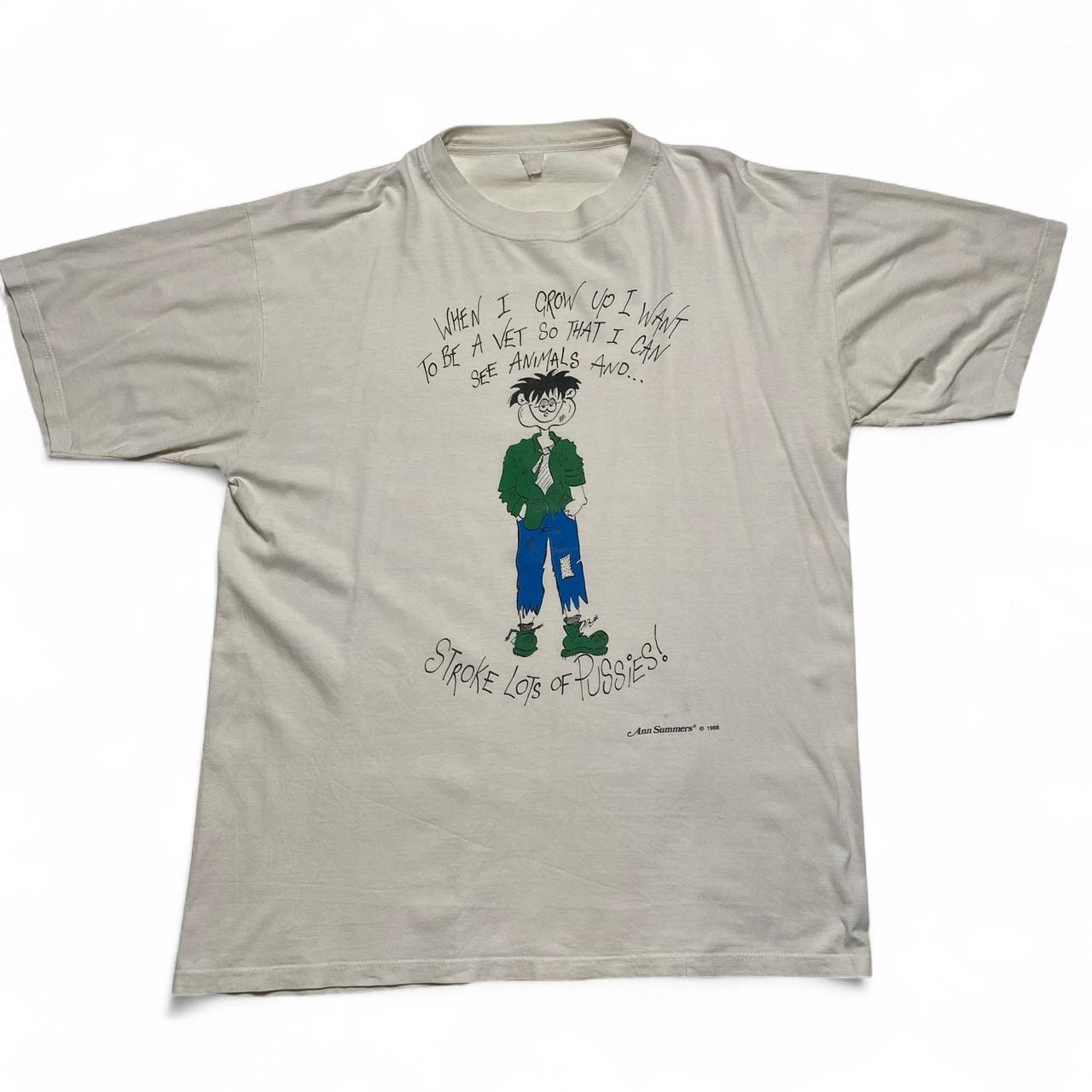 Ann Summers 1998 Stroke Pussies Graphic Vintage 90’s T Shirt (L)