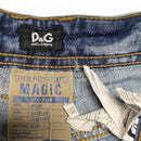 Dolce and Gabbana Vintage Distressed Light Blue Baggy Jeans (32W)