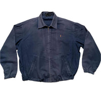 Yves Saint Laurent YSL Vintage Navy and Yellow Harrington Bomber Jacket (L)