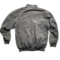 Adidas Vintage Velour Grey and White Bomber Tracksuit Jacket (M)