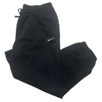 Nike Black and White Swoosh Baggy Joggers (2XL)