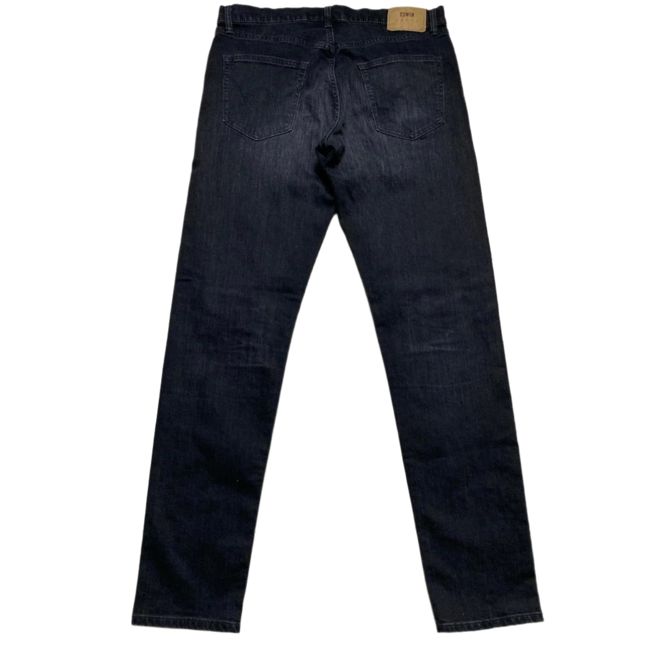 Edwin Dark Charcoal Black Regular Tapered Baggy Jeans (W 33)