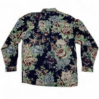 NAF NAF Vintage Floral Navy Green and Cream Shirt