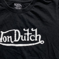 Von Dutch Black and White Crop Top T Shirt (S)