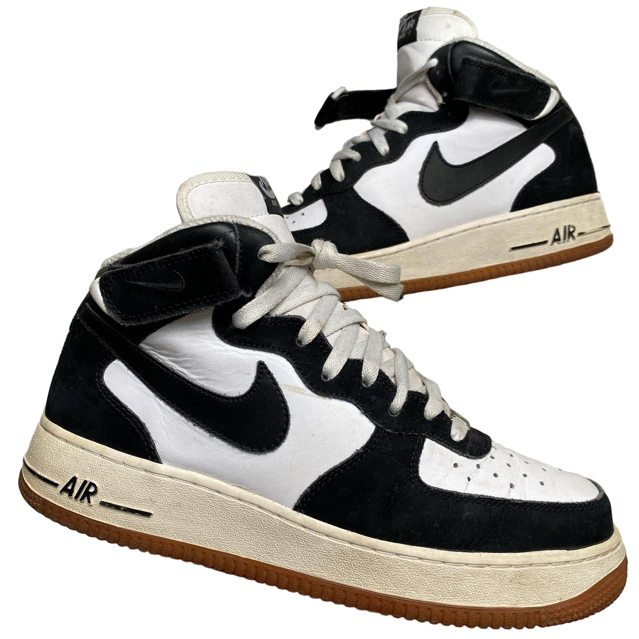 Nike Air Force 1 Mid Vintage Black and White (UK 9)