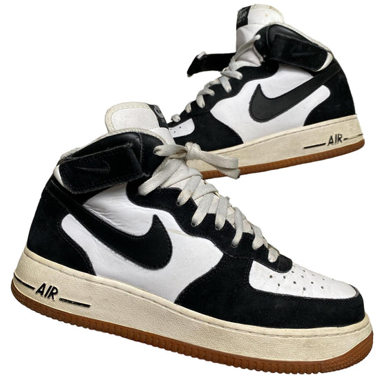 Nike Air Force 1 Mid Vintage Black and White (UK 9)