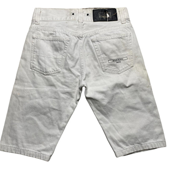 Stone Island Denims Vintage White Jean Short Jorts (30W)