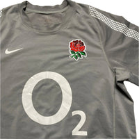 Nike England Rugby O2 Grey and White Jersey (M)