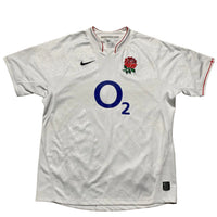 Nike England Rugby O2 2007/08 Vintage Jersey White and Red (M)