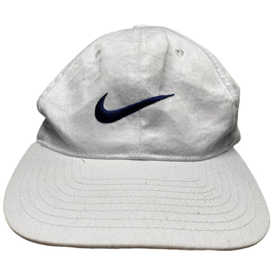 Nike White and Navy Swoosh Vintage 90’s Cap