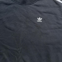 Adidas Originals Cropped Black and White Stripe Jumper (UK 12)