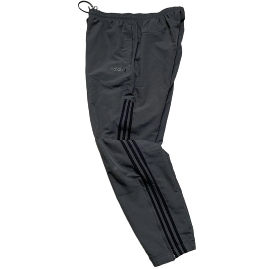 Adidas Grey and Black Shell Trackpant Bottoms (L)