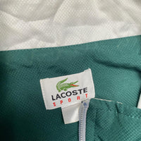 Lacoste Green and White Tracksuit Shell Windbreaker Jacket (XL)