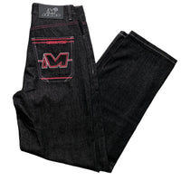 Minus Two Jeans Pink Embroidery Grey Jeans (32W)