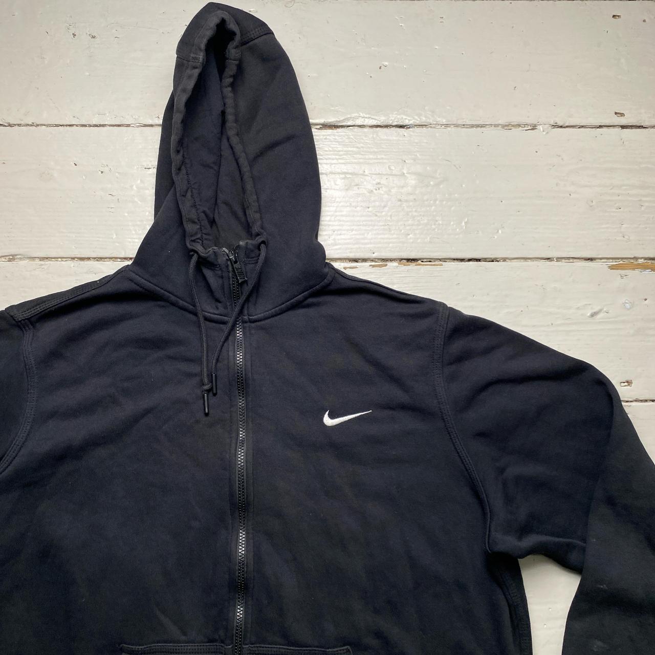 Nike Black and White Swoosh Hoodie