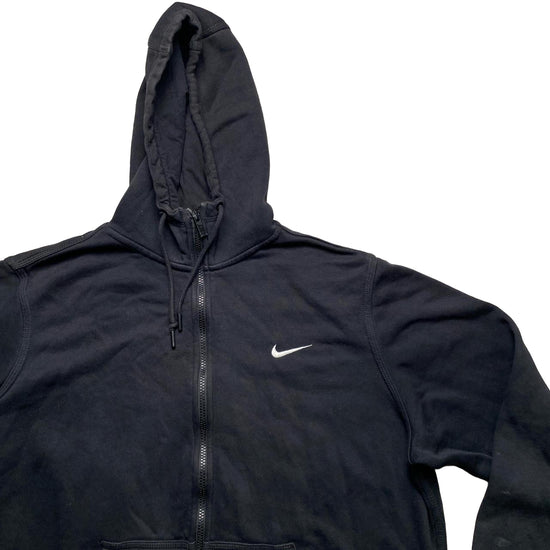 Nike Black and White Swoosh Hoodie (XL)